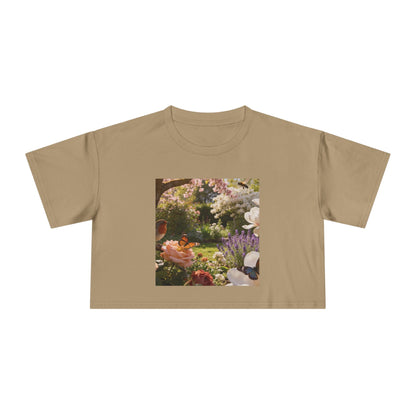 Floral Garden Print - Cropped Tee