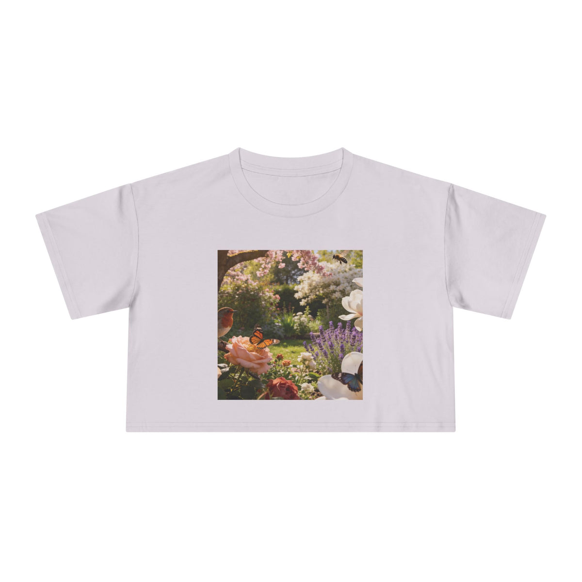 Floral Garden Print - Cropped Tee